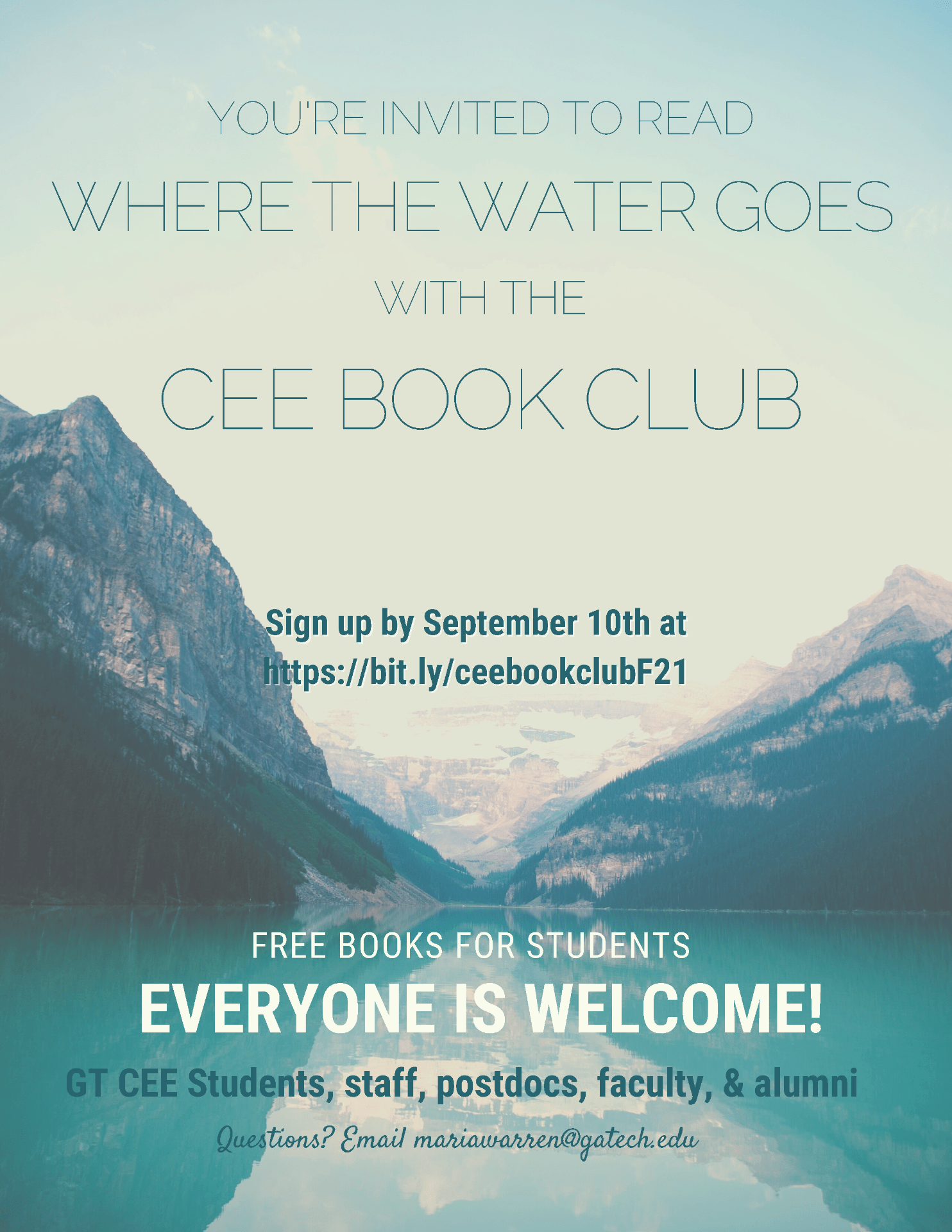 flyer for cee book club